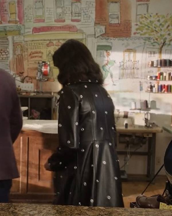 Only Murders in the Building S05 Selena Gomez Black Grommet Coat