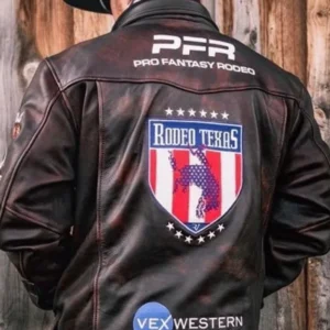 PFR Rodeo Western Unisex Brown Leather Jacket