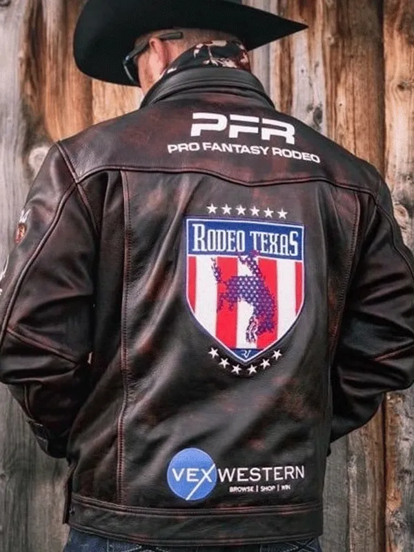PFR Rodeo Western Unisex Brown Leather Jacket