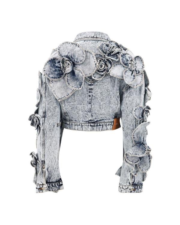 Real Housewives of SLC Meredith Marks Floral Denim Jacket
