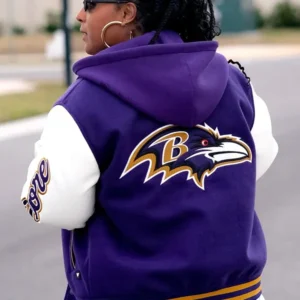 Jen Jean-Pierre Baltimore Ravens Varsity Hooded Jacket