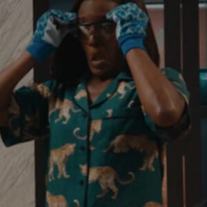 Matlock S02 Skye P. Marshall Green Leopard Print Pajamas