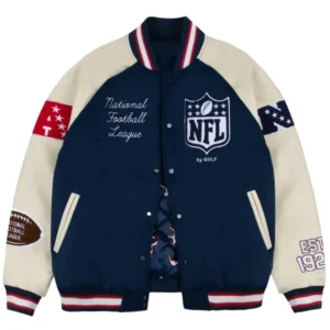 National Football League Blue Wool Varsity Jacket