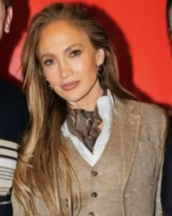 The Today Show 2025 Jennifer Lopez Brown Tweed Blazer