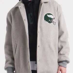 NFL Philadelphia Eagles Grey Cashmere Coaches Jacket