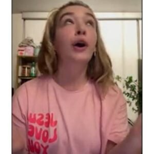 Baylen Out Loud S02 Baylen Dupree Oversized Printed Pink Top