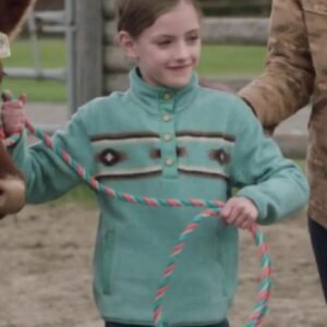 Heartland S19 Lyndy Borden Turquoise Aztec Print Sweatshirt