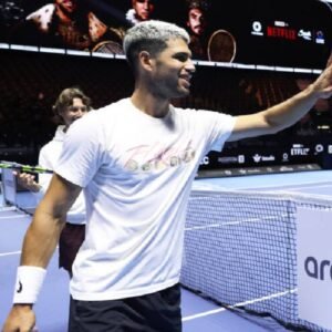 Six Kings Slam 2025 Carlos Alcaraz White Shirt