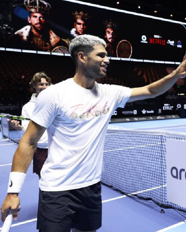 Six Kings Slam 2025 Carlos Alcaraz White Shirt