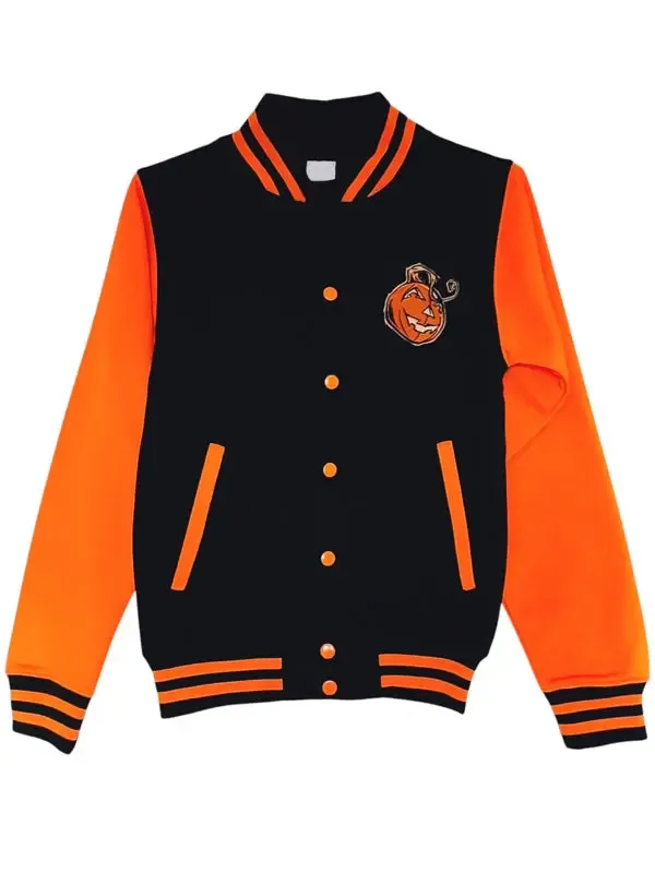 Pete’s Pumpkin Patch Black And Orange Varsity Jacket