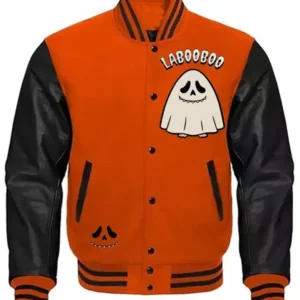 Ghostface x Labubu Wool With Leather Sleeves Jacket