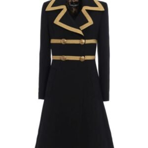 The Today Show 2025 Savannah Guthrie Metallic-Trim Black Coat