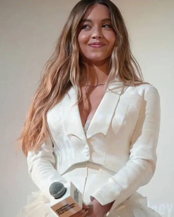 Sydney Sweeney Christy US Premiere White Blazer - Image 2