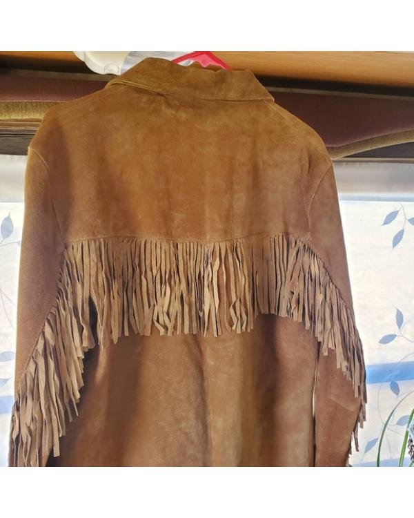 Charmed S04 Alyssa Milano Brown Fringed Suede Jacket