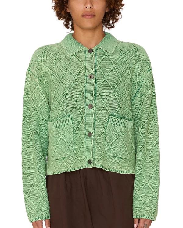 Heartland S19 Baye McPherson Green Diamond Knit Cardigan - Image 2