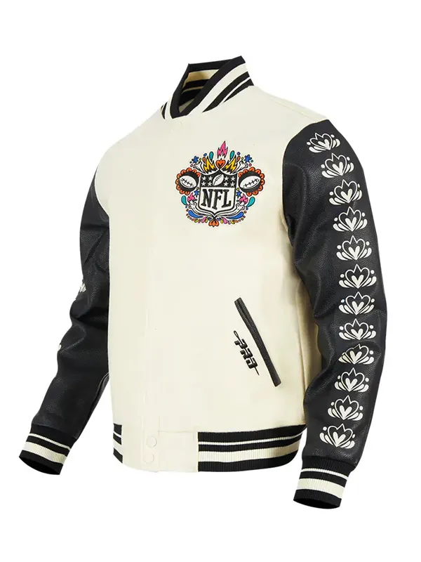 NFL Hasta la Muerte 2024 White Varsity Jacket - Image 2
