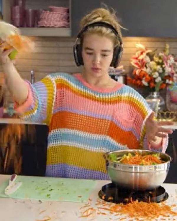 Baylen Out Loud S02 Baylen Dupree Multicolor Crochet Sweater