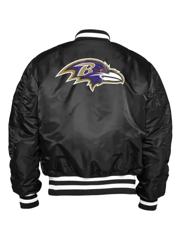 NFL Baltimore Ravens MA-1 Black Bomber Jacket