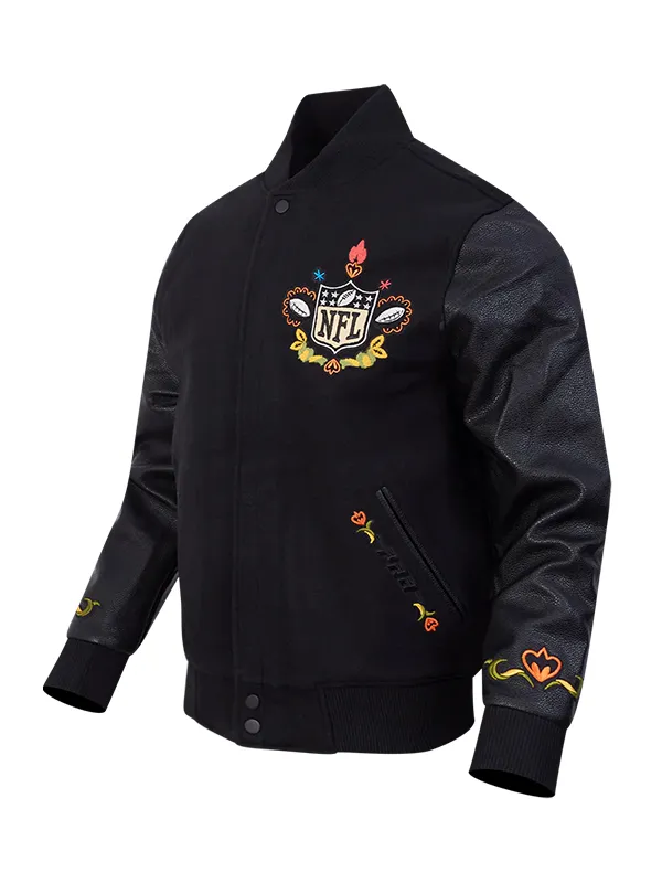 NFL Mexico Until Death Collage Varsity Jacket - Image 3