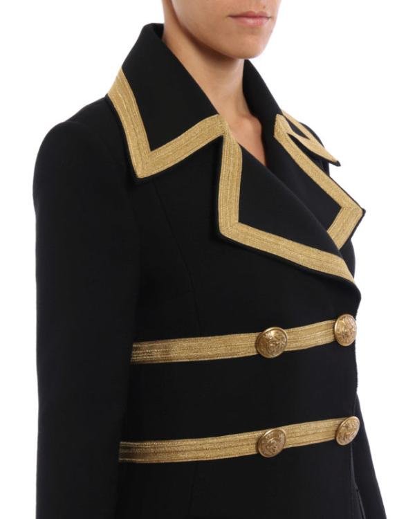 The Today Show 2025 Savannah Guthrie Metallic-Trim Black Coat