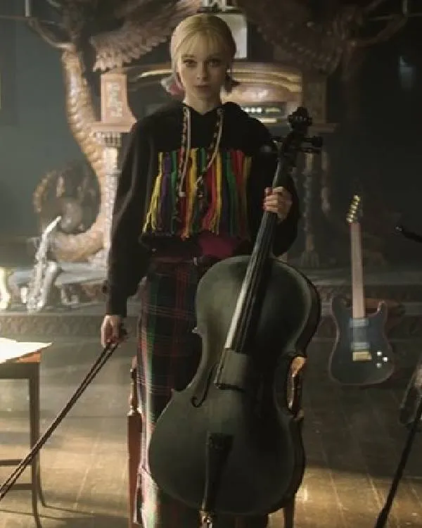 Wednesday Emma Myers Cropped Hoodie