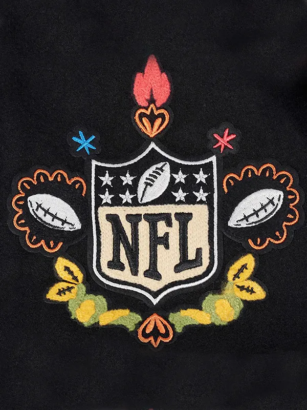 NFL Mexico Until Death Collage Varsity Jacket