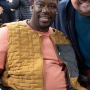 Shifting Gears S02 Daryl Mitchell Brown Quilted Vest