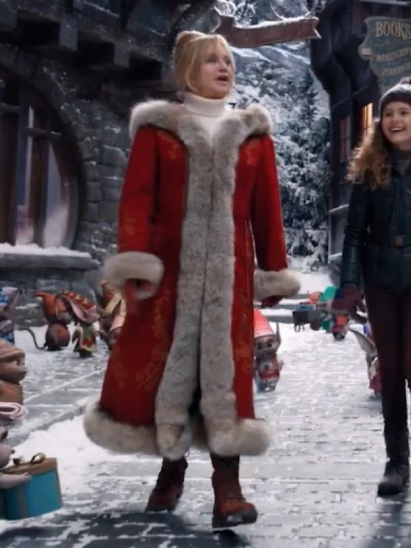 Goldie Hawn The Christmas Chronicles Shearling Coat