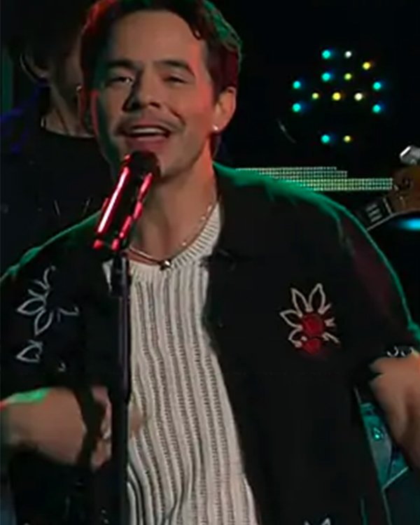 The Kelly Clarkson Show David Archuleta Floral Embroidered Shirt
