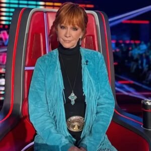 The Voice S28 Reba McEntire Blue Fringe Jacket