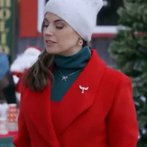 A Christmas Angel Match 2025 Monica Red Trench Coat