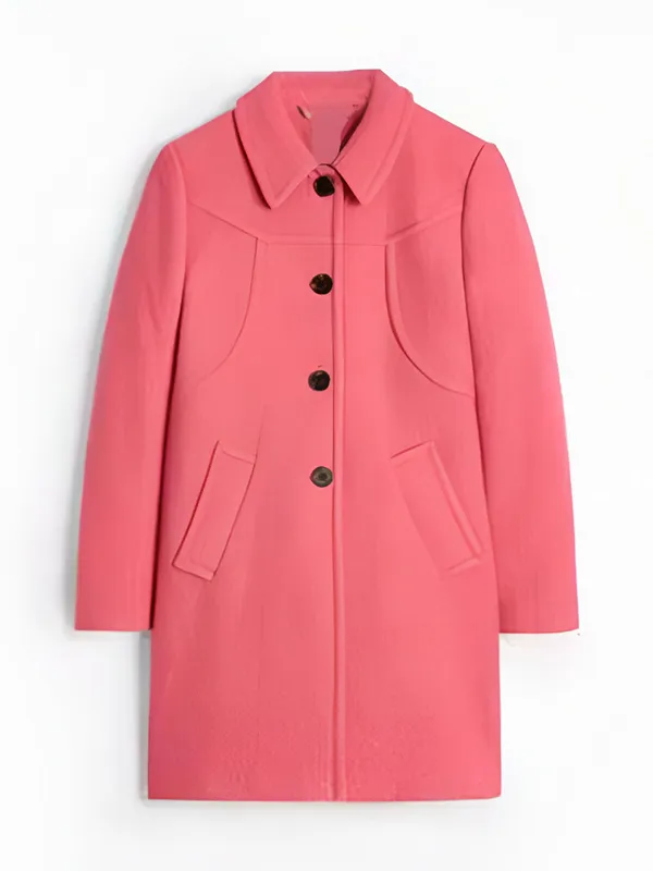 A Newport Christmas Ginna Claire Mason Pink Wool Coat