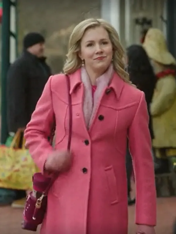 A Newport Christmas Ginna Claire Mason Pink Wool Coat