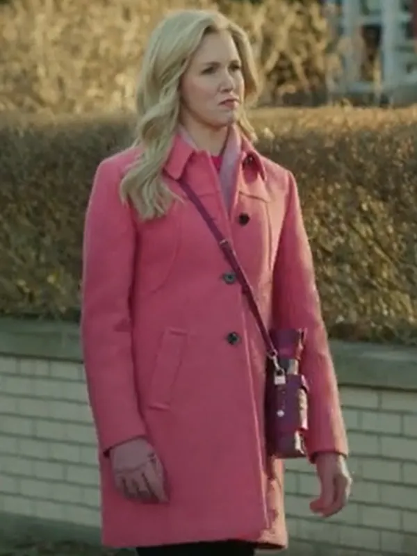 A Newport Christmas Ginna Claire Mason Pink Wool Coat