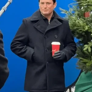 A Newport Christmas Wes Brown Wool Pea Coat