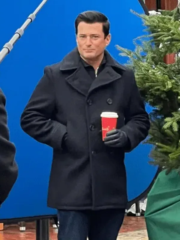 A Newport Christmas Wes Brown Wool Pea Coat