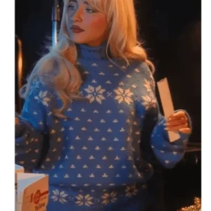 A Nonsense Christmas with Sabrina Carpenter 2024 Sabrina Carpenter Blue Sweater