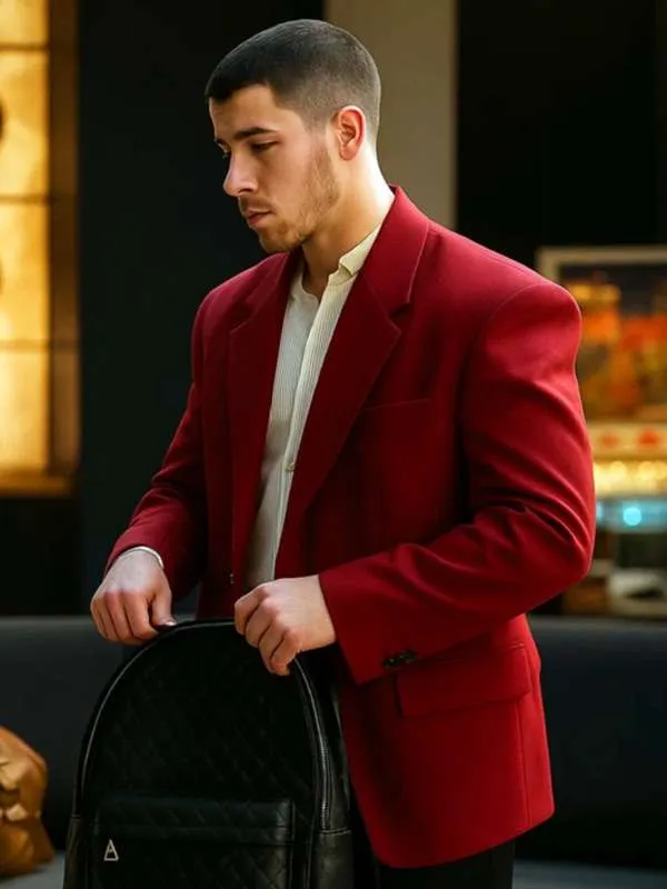 A Very Jonas Christmas Jonas Red Blazer