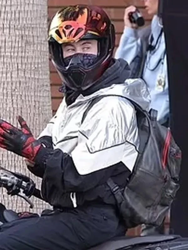 Crime 101 Barry Keoghan Track Biker Jacket