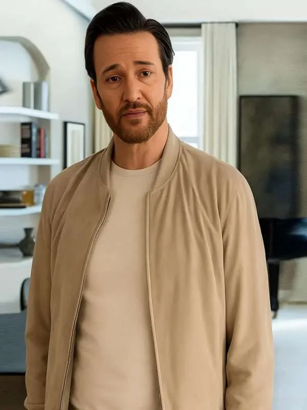 Elsbeth S03 Jason Butler Harner Beige Bomber Jacket