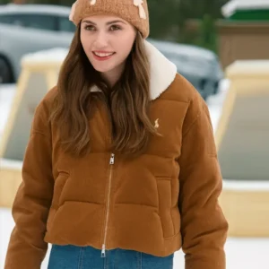 A Merry Little Ex-Mas Emily Hall Brown Corduroy Jacket