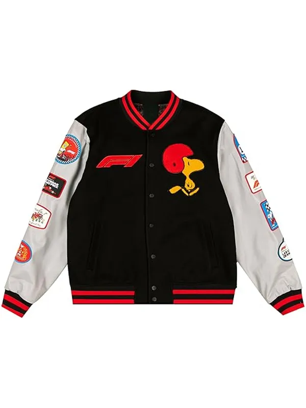 F1 Las Vegas Grand Prix x Peanuts Varsity Jacket