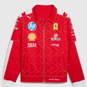 F1 Scuderia Ferrari 2025 Team Red Monza Jacket