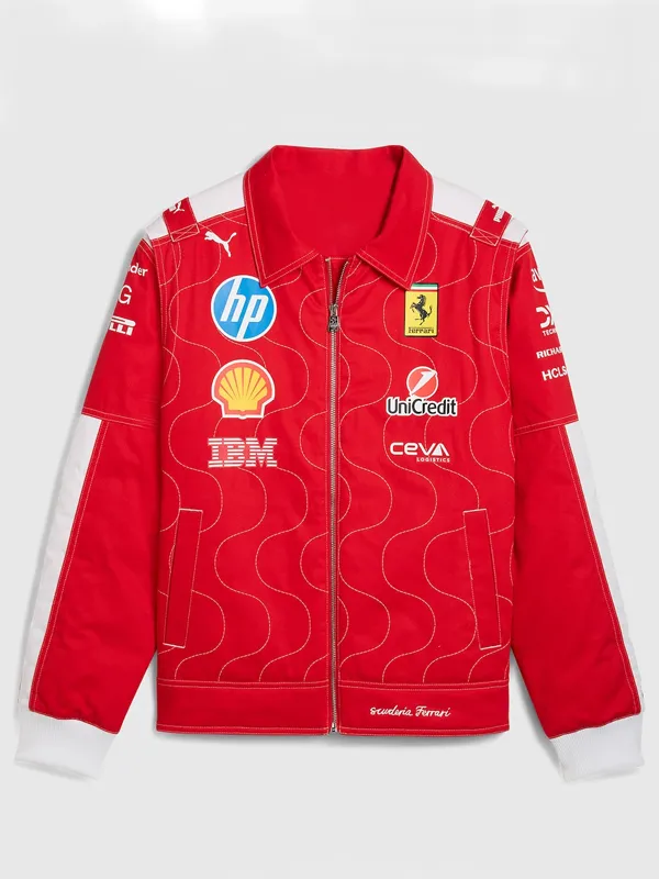 F1 Scuderia Ferrari 2025 Team Red Monza Jacket