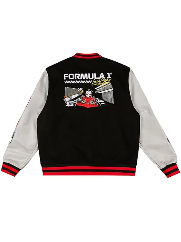 F1 Las Vegas Grand Prix x Peanuts Varsity Jacket