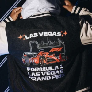 Formula 1 Las Vegas Grand Prix Suede Bomber Jacket