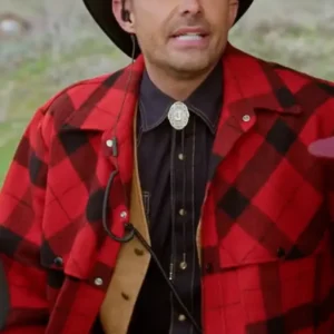 Finding Mr. Christmas S02 Jonathan Bennett Wool Plaid Jacket