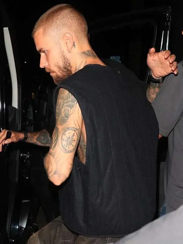Los Angeles Justin Bieber Black Vest