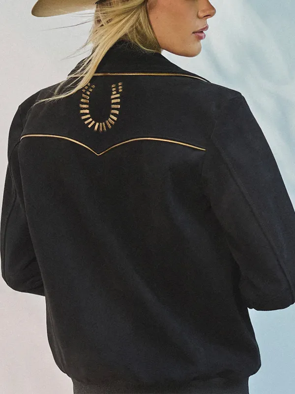 Rodeo Let’s Get Lucky Black Bomber Jacket