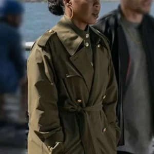 Ayanna Bell Law and Order Organized Crime S05 Green Coat